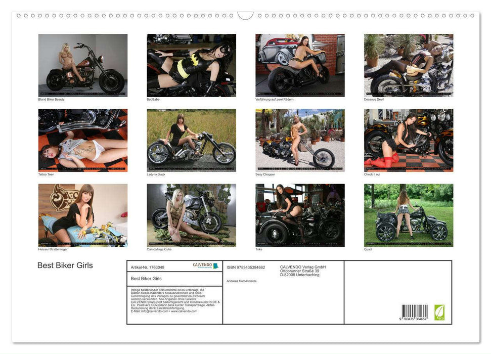 Best Biker Girls (CALVENDO Wandkalender 2025)