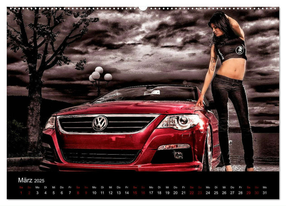 Cars and Girls (CALVENDO Premium Wandkalender 2025)