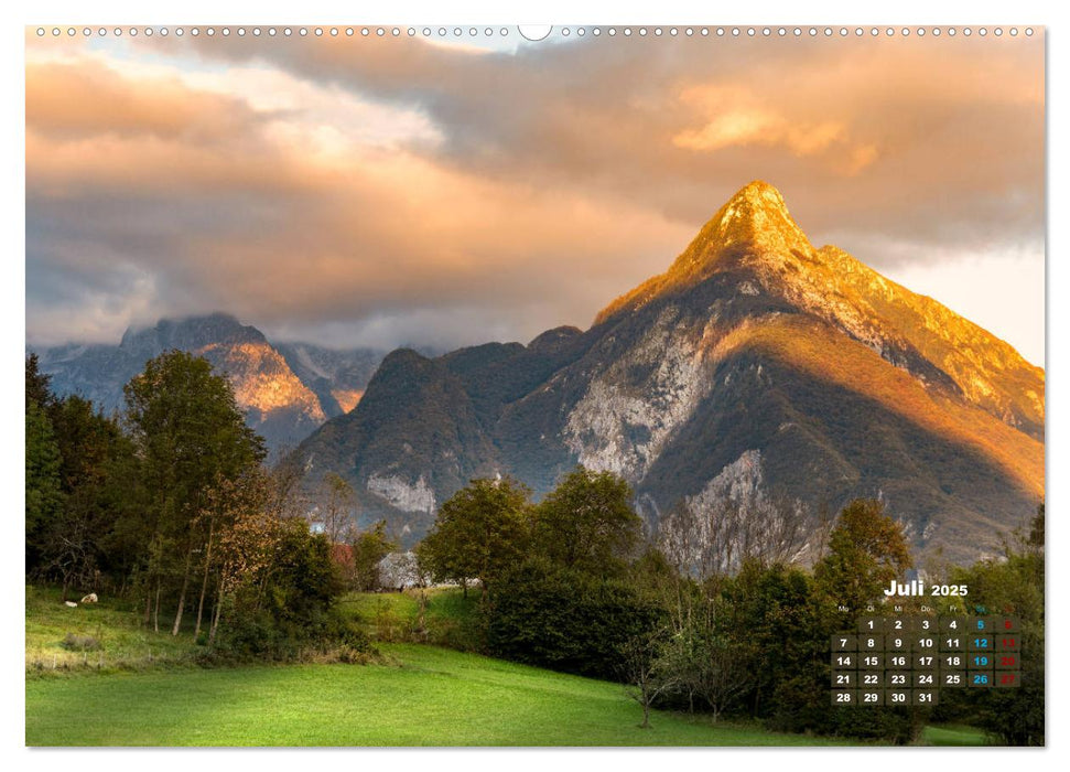 Bovec. Berge - Wälder - Bäche (CALVENDO Premium Wandkalender 2025)