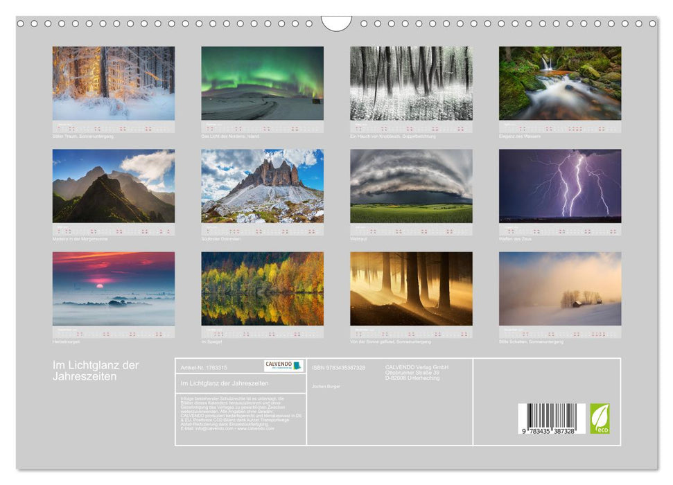 Im Lichtglanz der Jahreszeiten (CALVENDO Wandkalender 2025)
