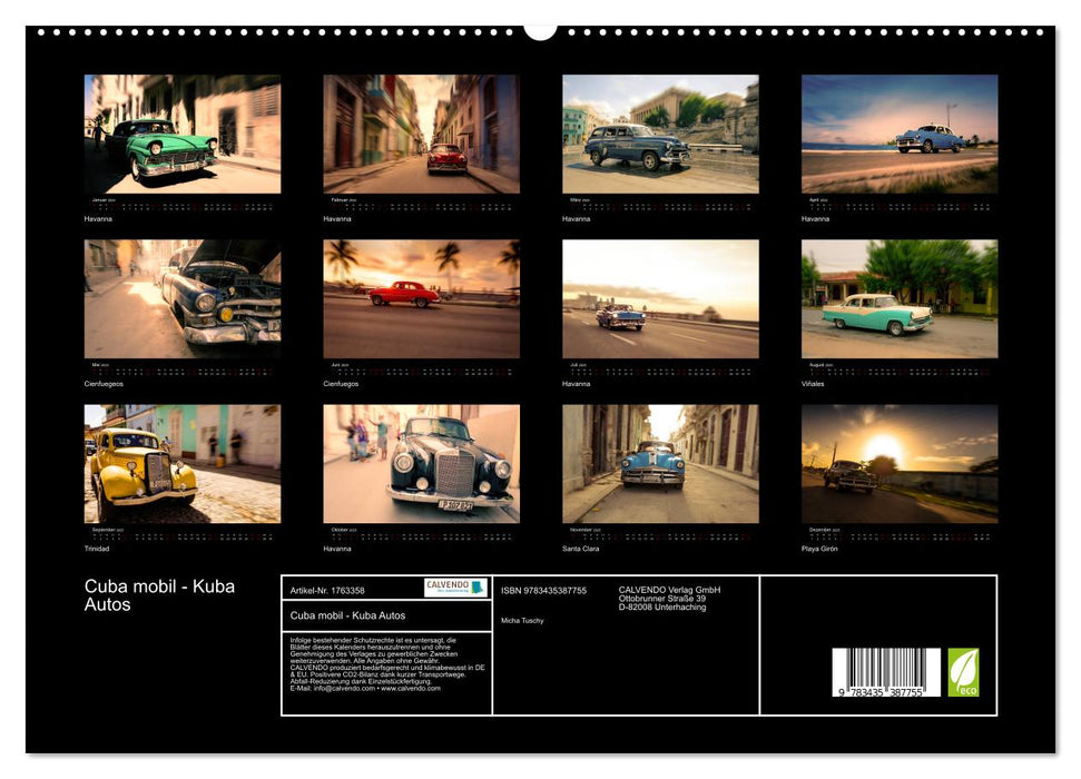 Cuba mobil - Kuba Autos (CALVENDO Premium Wandkalender 2025)