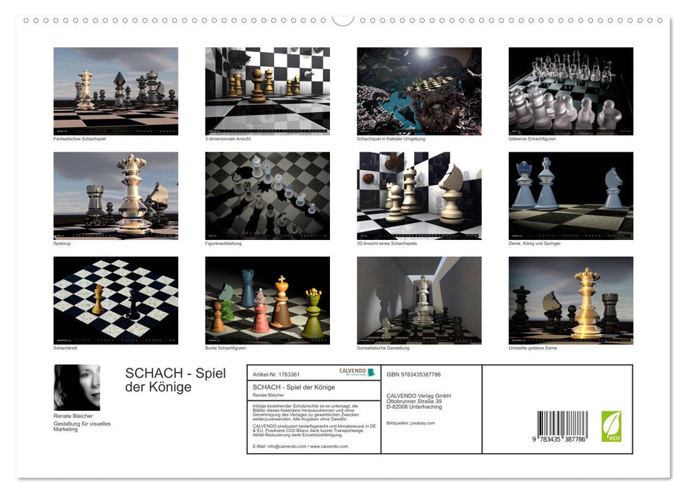 SCHACH - Spiel der Könige (CALVENDO Premium Wandkalender 2025)