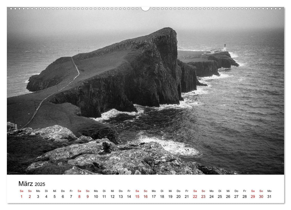 Skye in Monochrom (CALVENDO Premium Wandkalender 2025)