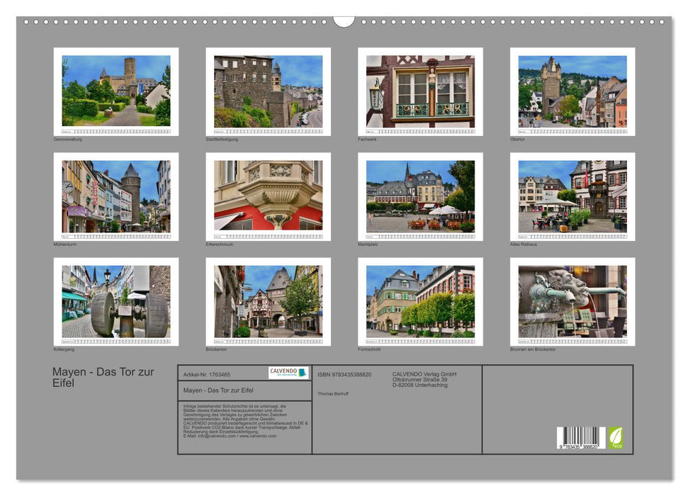 Mayen - Das Tor zur Eifel (CALVENDO Wandkalender 2025)