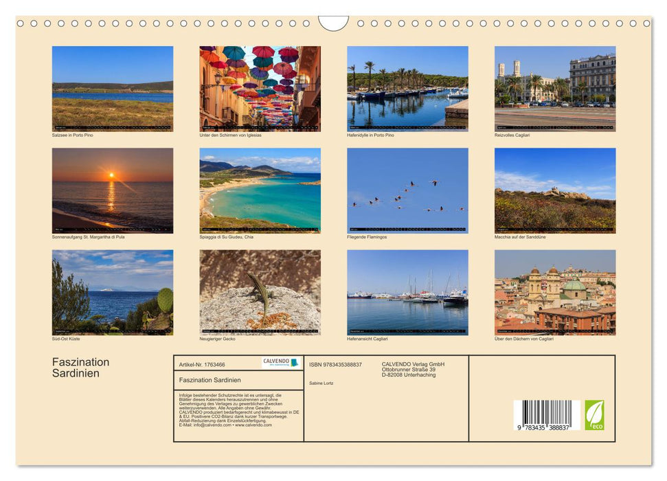 Faszination Sardinien (CALVENDO Wandkalender 2025)