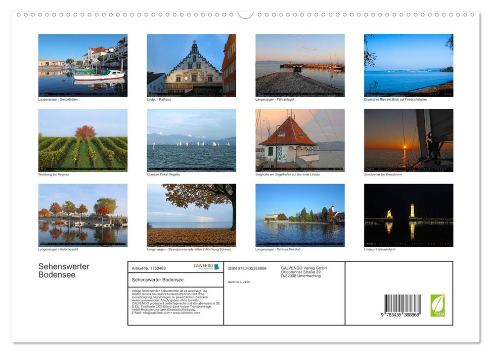 Sehenswerter Bodensee (CALVENDO Premium Wandkalender 2025)