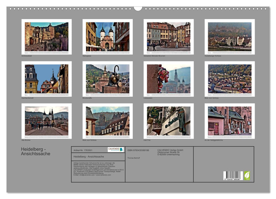 Heidelberg - Ansichtssache (CALVENDO Wandkalender 2025)