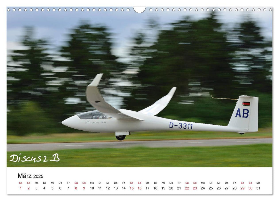 Flugzeuge auf der Wasserkuppe 2025 (CALVENDO Wandkalender 2025)