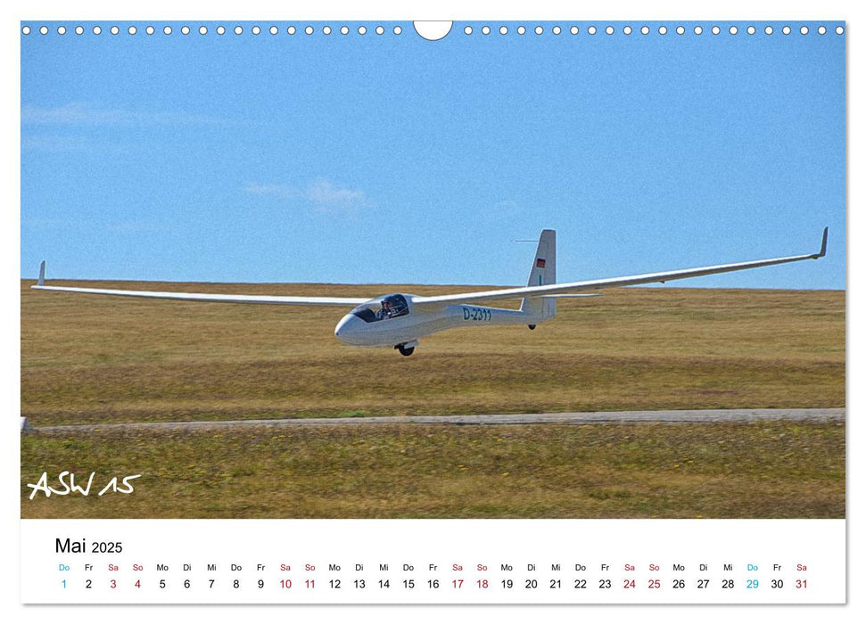 Flugzeuge auf der Wasserkuppe 2025 (CALVENDO Wandkalender 2025)