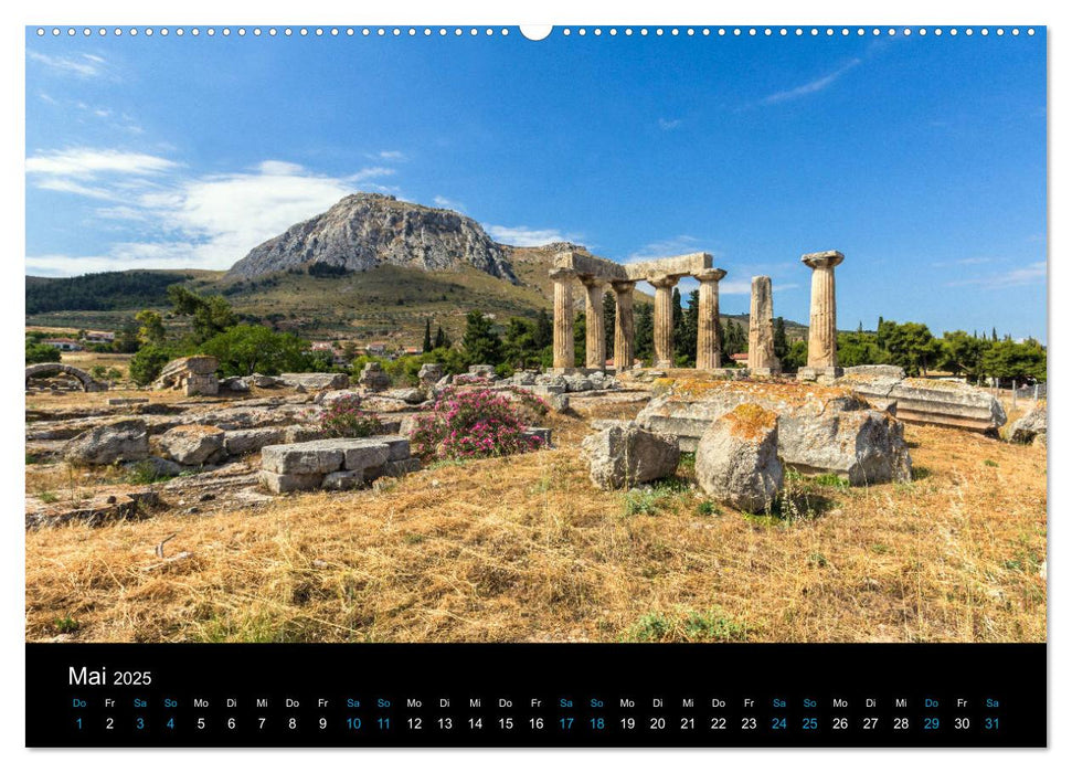 Peloponnes, Griechisches Urgestein von grandioser Schönheit. Die Regionen Argolis, Korinthia und Attika (CALVENDO Wandkalender 2025)
