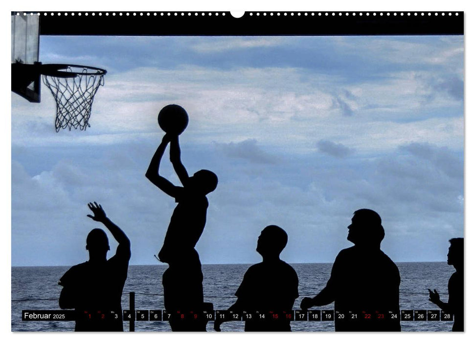 Basketball Action (CALVENDO Premium Wandkalender 2025)