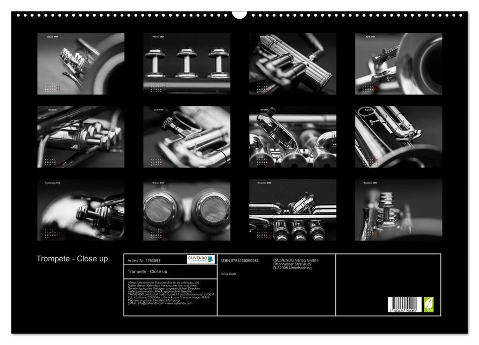 Trompete - Close up (CALVENDO Wandkalender 2025)