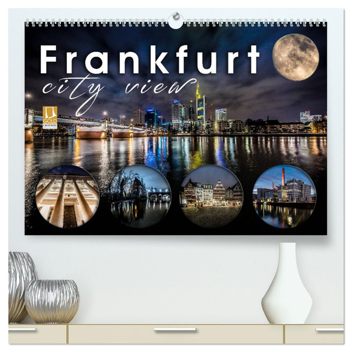 Frankfurt city view (CALVENDO Premium Wandkalender 2025)