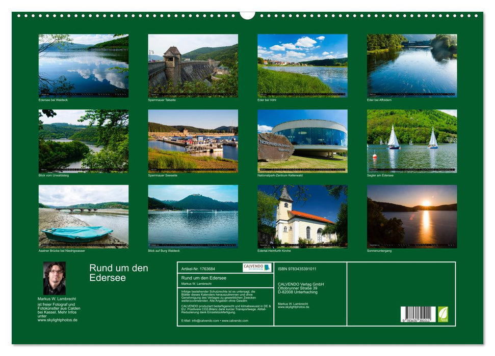 Rund um den Edersee (CALVENDO Wandkalender 2025)