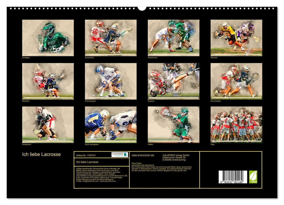 Ich liebe Lacrosse (CALVENDO Premium Wandkalender 2025)