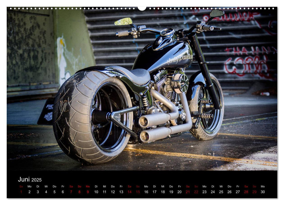 Exklusive Best of Fat Ass Custombike Edition, feinste Harleys mit fettem Hintern (CALVENDO Premium Wandkalender 2025)