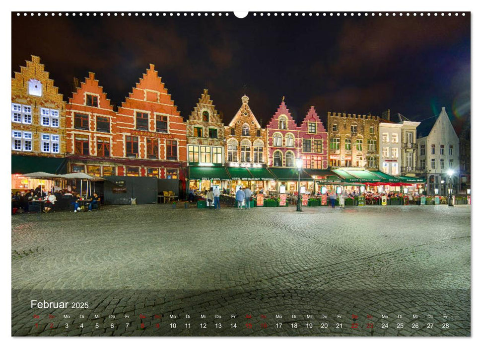 Brügge street view (CALVENDO Premium Wandkalender 2025)