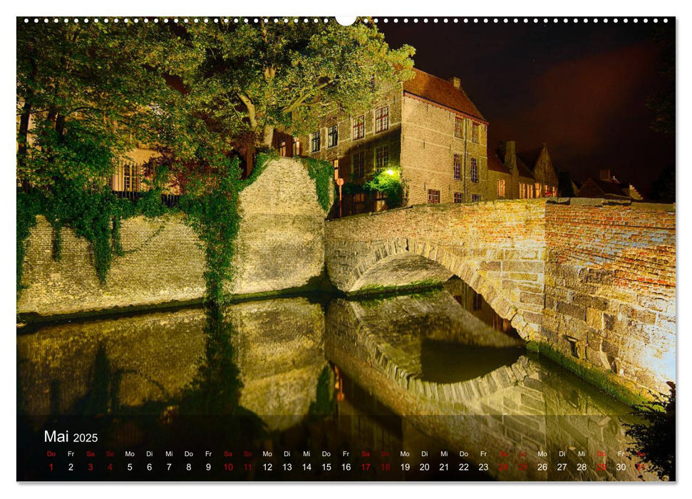 Brügge street view (CALVENDO Premium Wandkalender 2025)