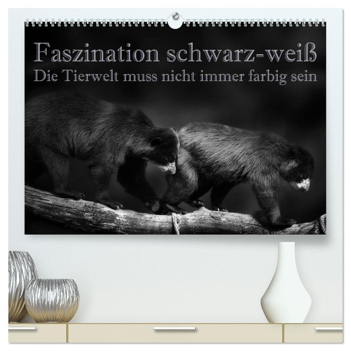 Faszination schwarz-weiß - Die Tierwelt muss nicht immer farbig sein (CALVENDO Premium Wandkalender 2025)