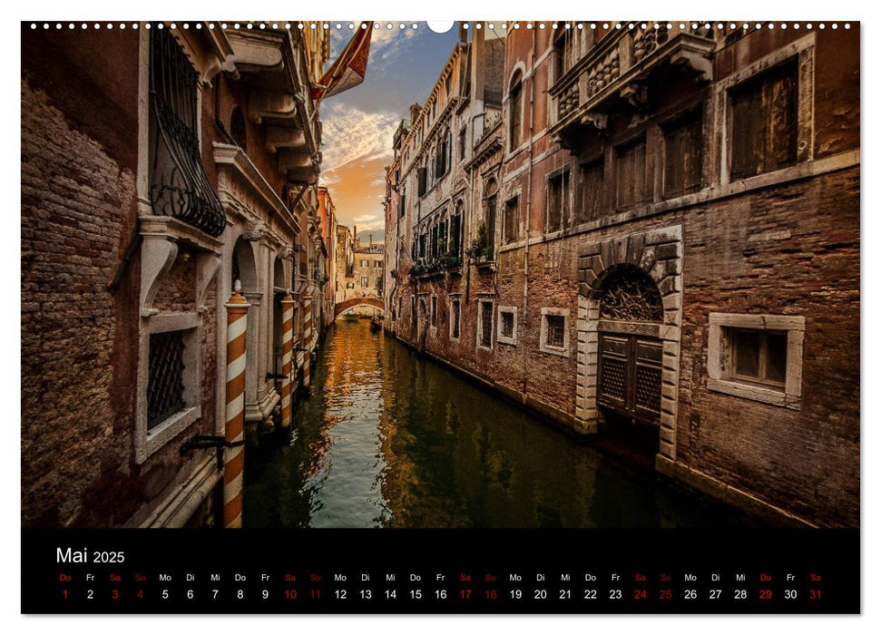 Momenti di Venezia - Venezianische Momente (CALVENDO Premium Wandkalender 2025)