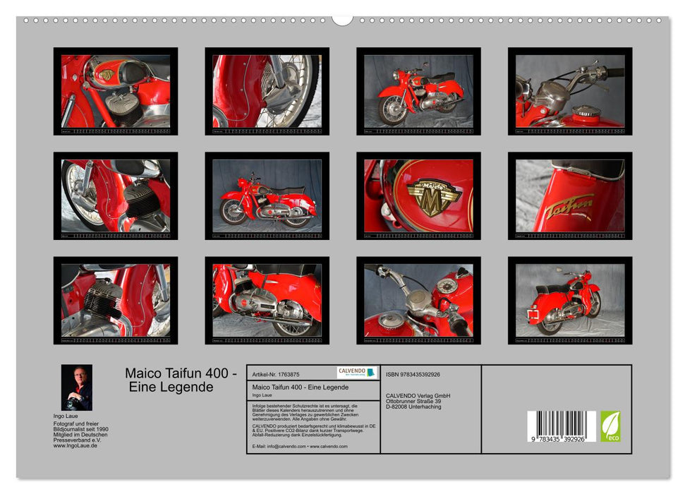 Maico Taifun 400 - Eine Legende (CALVENDO Premium Wandkalender 2025)