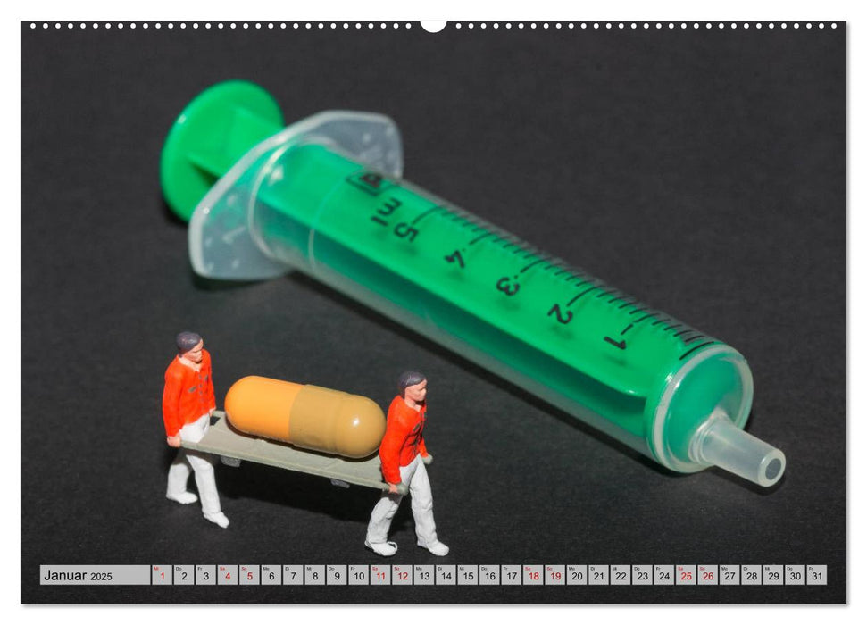 Miniaturwelten - Kleine Leute bei der Arbeit (CALVENDO Premium Wandkalender 2025)