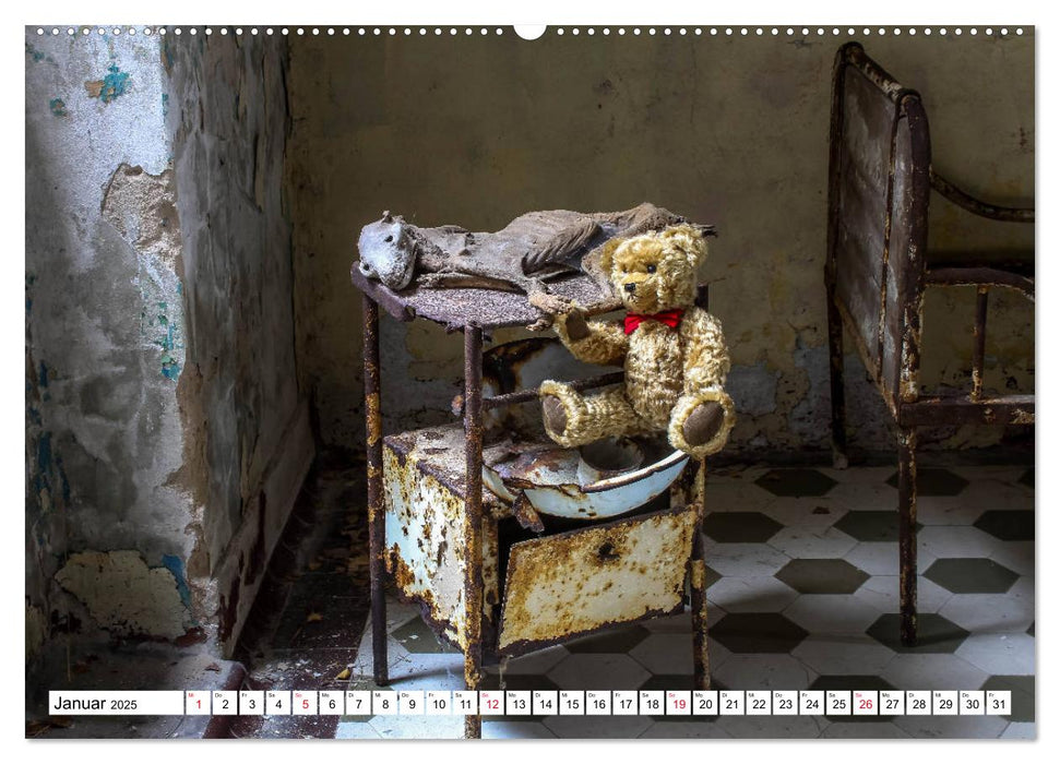 Sammy der Bär besucht Lost Places (CALVENDO Premium Wandkalender 2025)