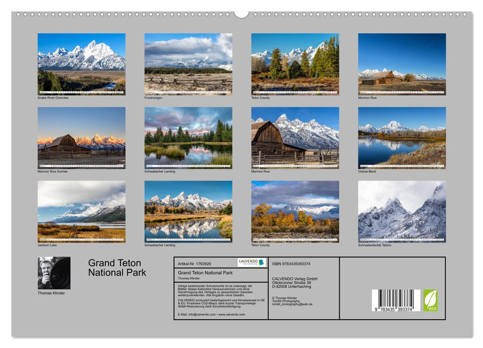 Grand Teton National Park (CALVENDO Premium Wandkalender 2025)