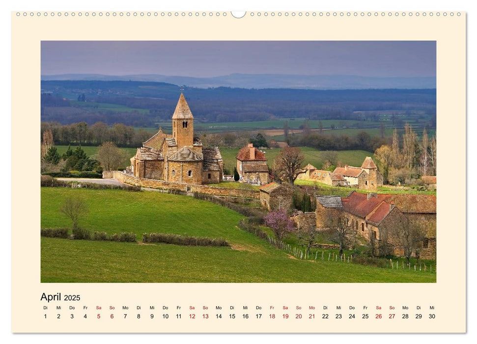 Burgund - Das grüne Herz Frankreichs (CALVENDO Wandkalender 2025)