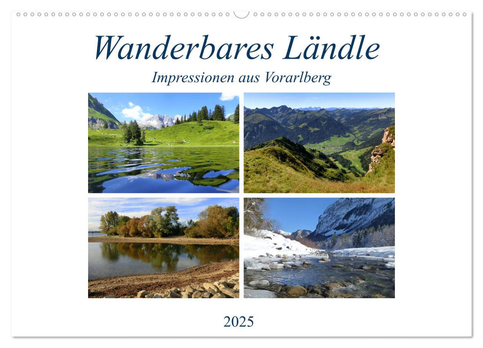 Wanderbares Ländle - Impressionen aus Vorarlberg (CALVENDO Wandkalender 2025)