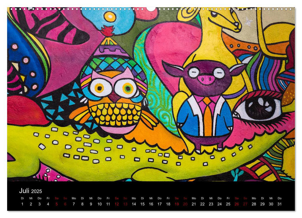 Graffiti und Street Art in La Paz (CALVENDO Premium Wandkalender 2025)