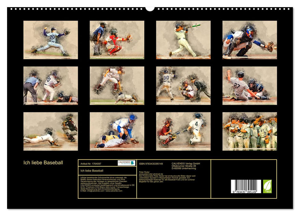 Ich liebe Baseball (CALVENDO Premium Wandkalender 2025)