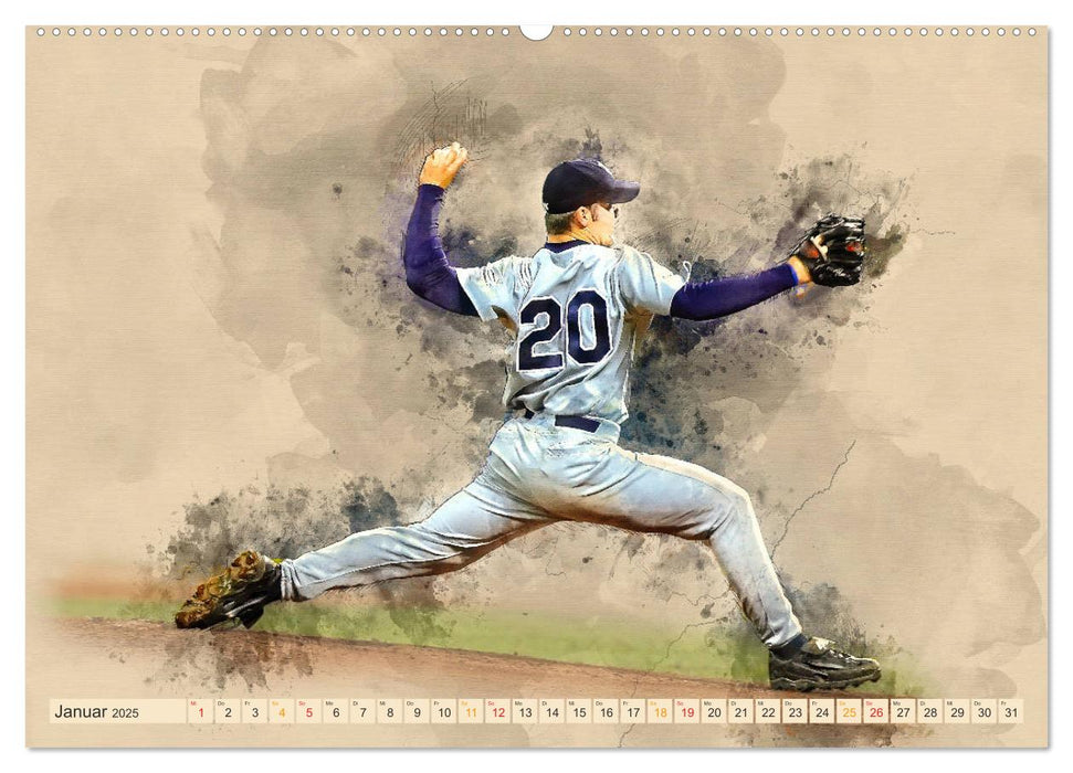 Ich liebe Baseball (CALVENDO Premium Wandkalender 2025)