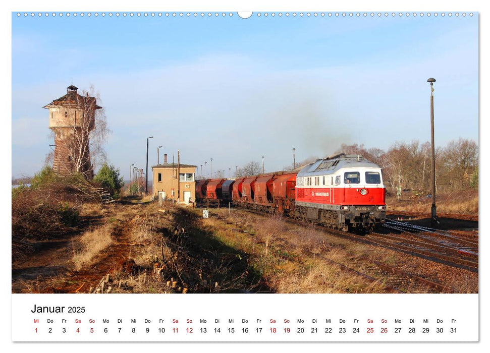 Unterwegs auf den Schienenwegen von Ostsachsen (CALVENDO Premium Wandkalender 2025)