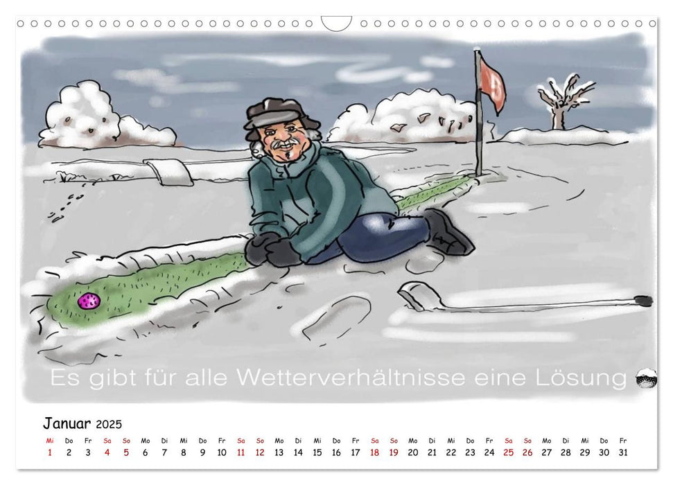 Golfkalender für Anfänger und alle die Spaß am Golfen haben (CALVENDO Wandkalender 2025)