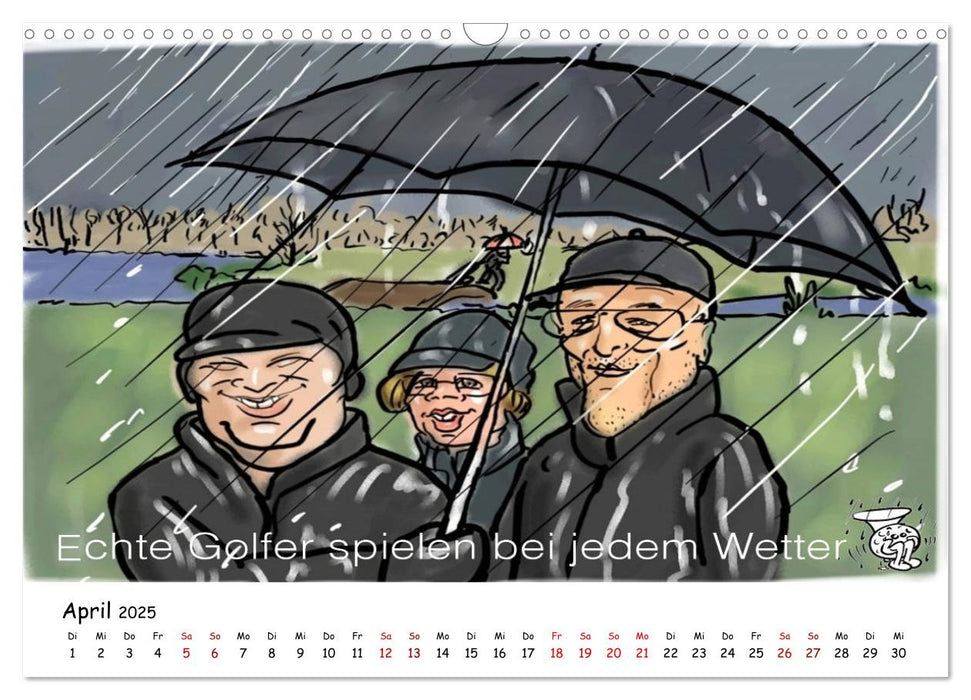 Golfkalender für Anfänger und alle die Spaß am Golfen haben (CALVENDO Wandkalender 2025)