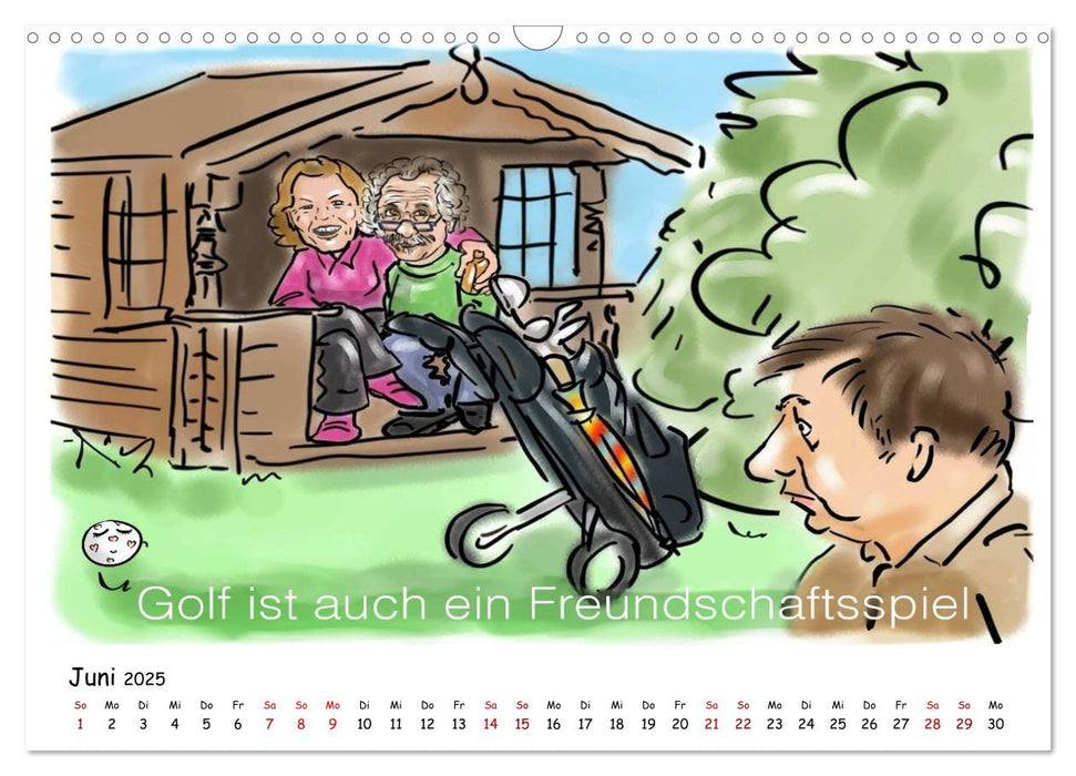 Golfkalender für Anfänger und alle die Spaß am Golfen haben (CALVENDO Wandkalender 2025)