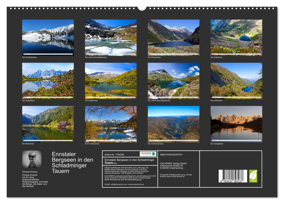 Ennstaler Bergseen in den Schladminger Tauern (CALVENDO Premium Wandkalender 2025)