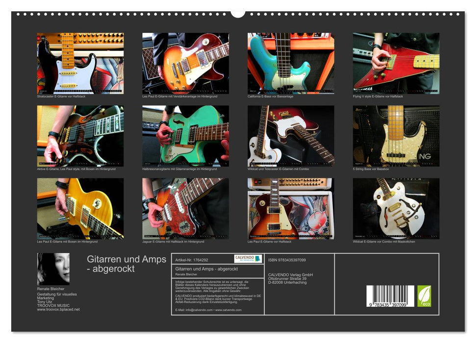 Gitarren und Amps - abgerockt (CALVENDO Premium Wandkalender 2025)