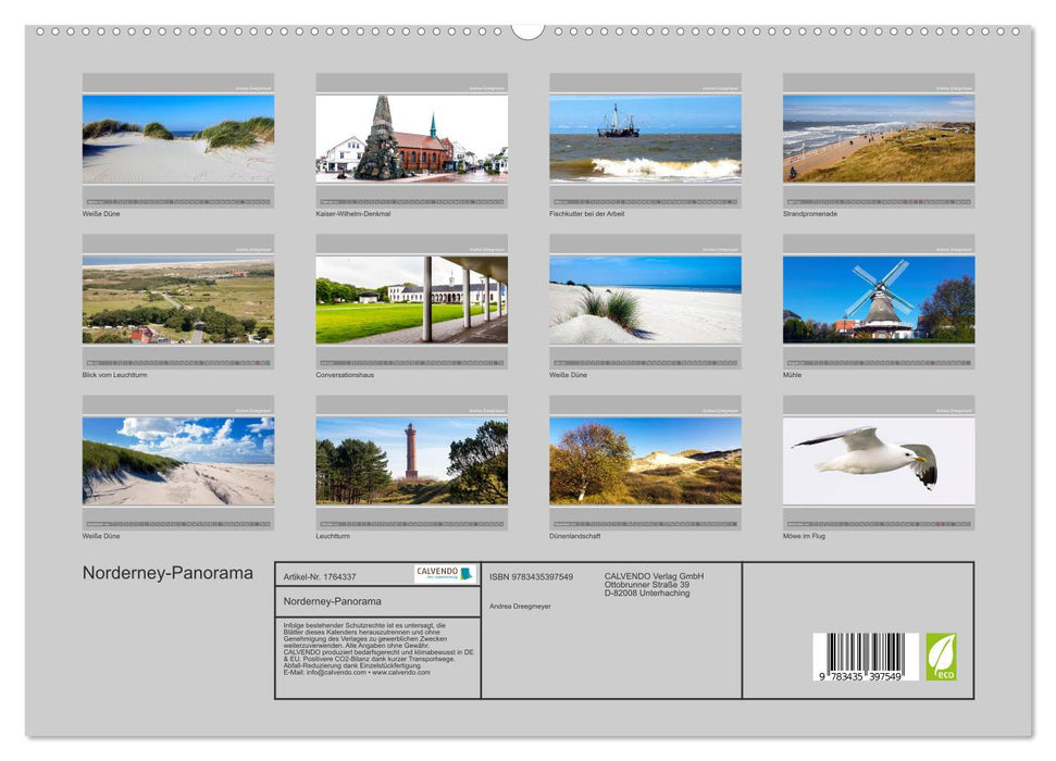 Norderney-Panorama (CALVENDO Premium Wandkalender 2025)