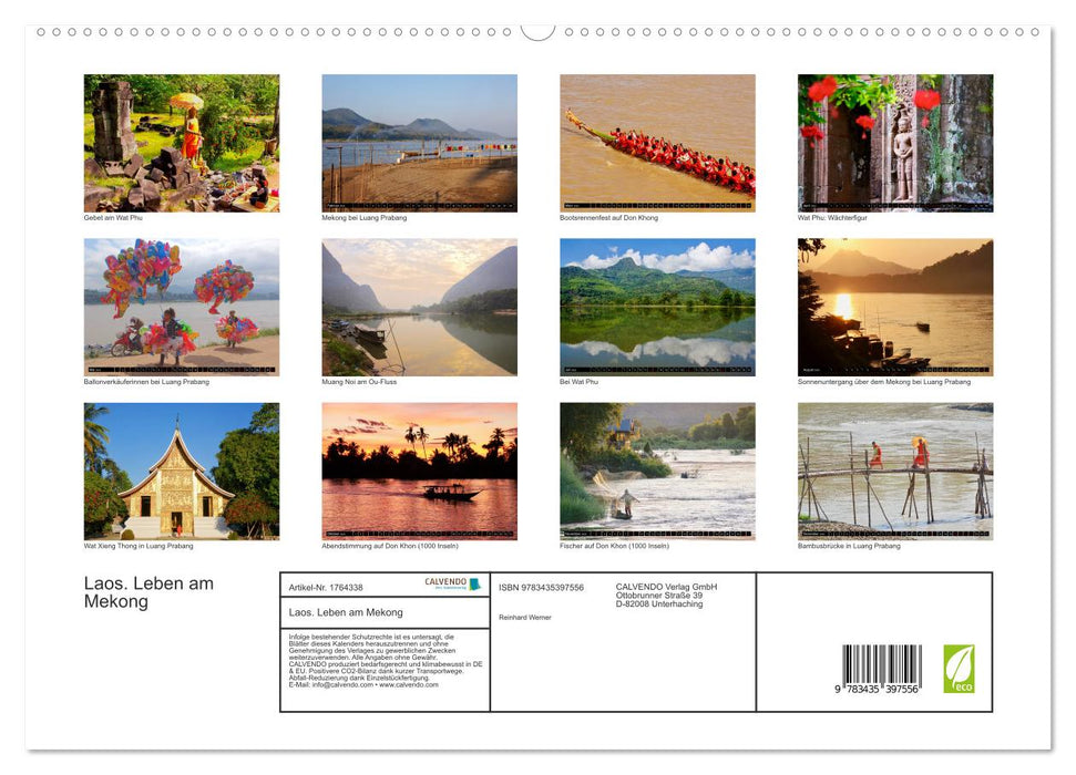 Laos. Leben am Mekong (CALVENDO Premium Wandkalender 2025)