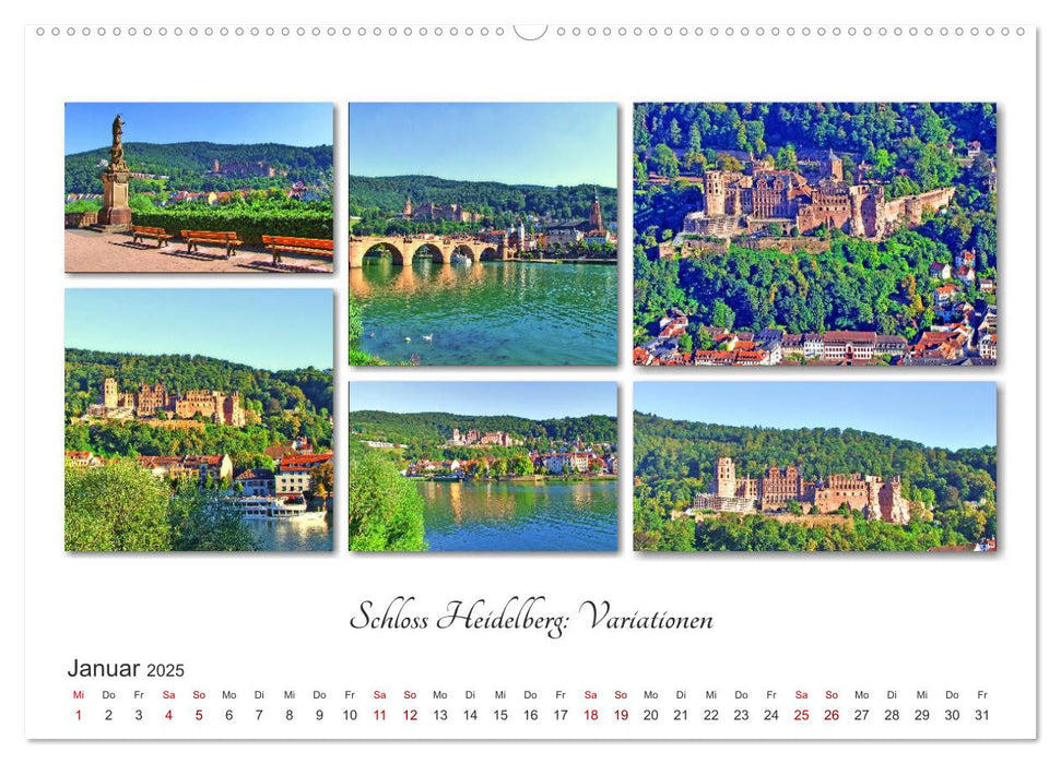 Heidelberg Fotocollagen (CALVENDO Wandkalender 2025)