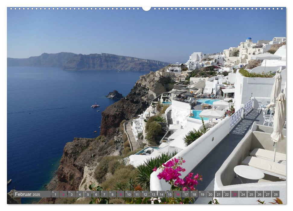 Santorini - Insel ewiger Liebe (CALVENDO Premium Wandkalender 2025)