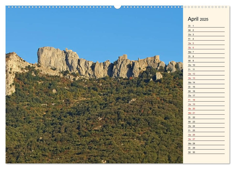 Katharerburgen - Entdeckungen im Pays Cathare (CALVENDO Wandkalender 2025)