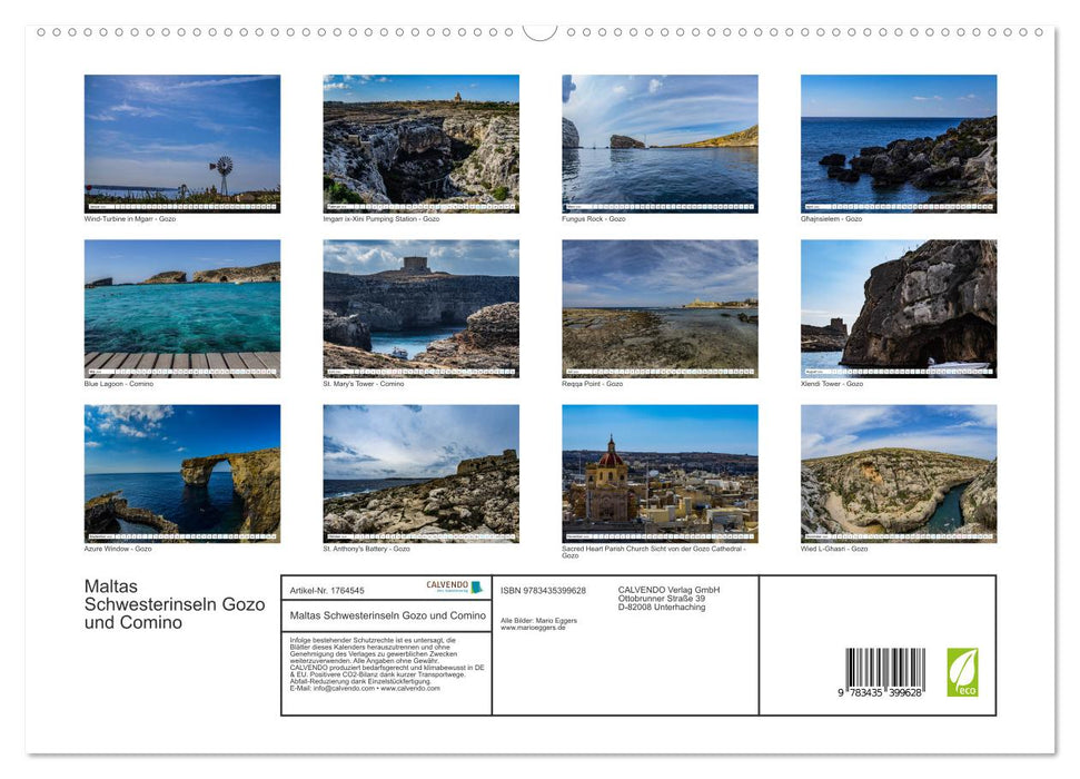 Maltas Schwesterinseln Gozo und Comino (CALVENDO Premium Wandkalender 2025)