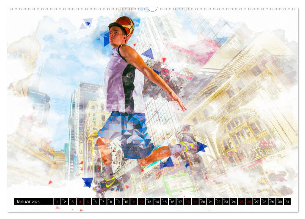 Basketball Art (CALVENDO Premium Wandkalender 2025)