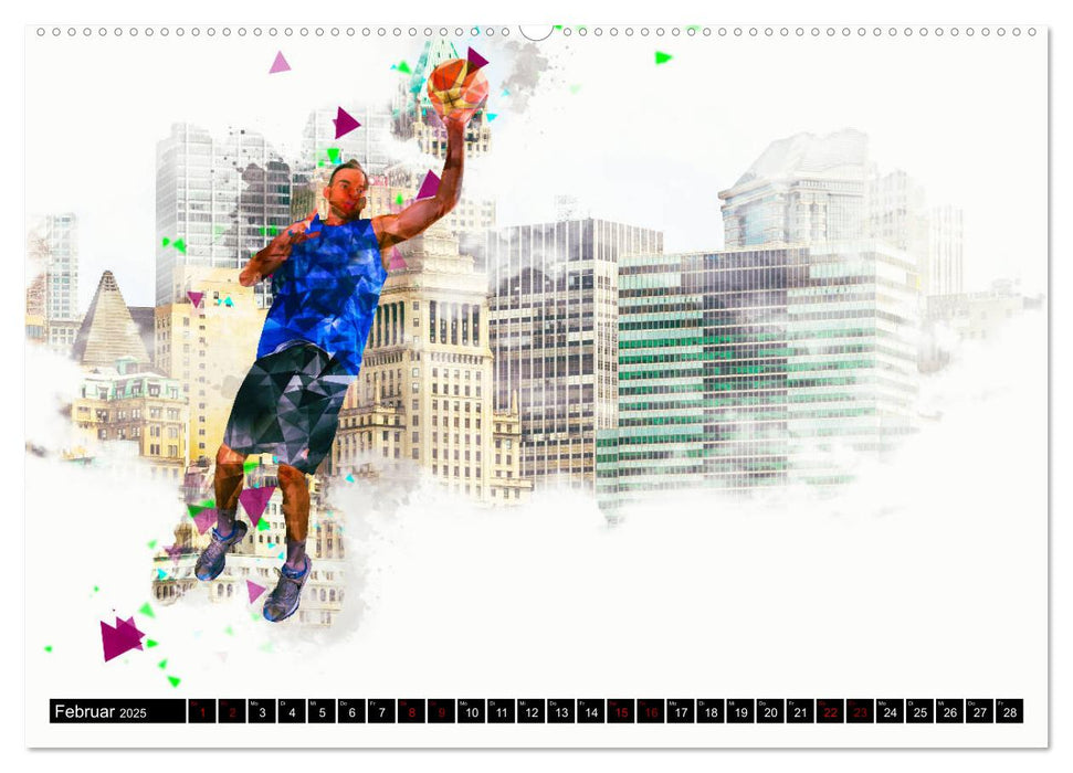 Basketball Art (CALVENDO Premium Wandkalender 2025)