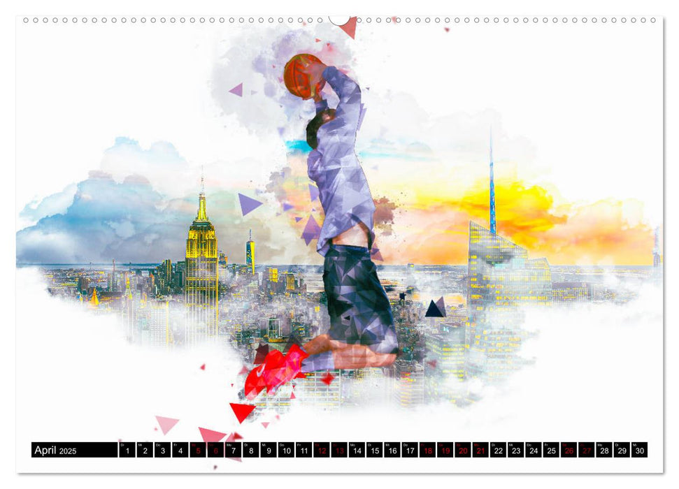 Basketball Art (CALVENDO Premium Wandkalender 2025)