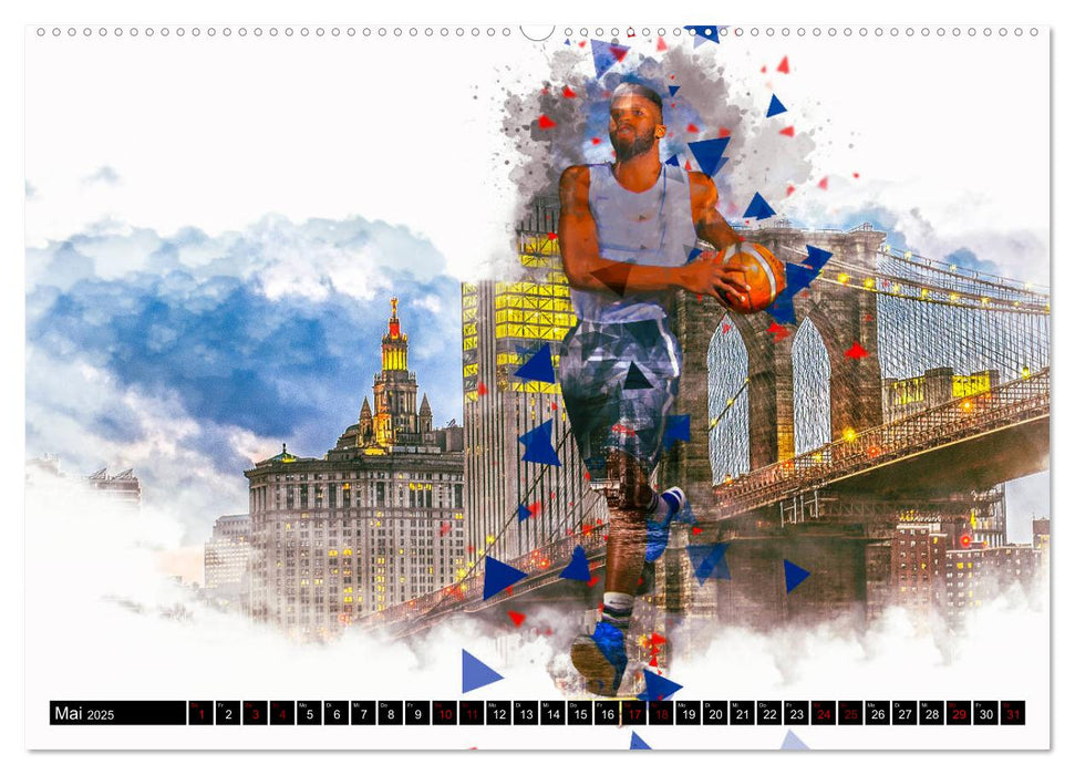 Basketball Art (CALVENDO Premium Wandkalender 2025)