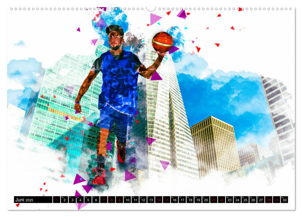 Basketball Art (CALVENDO Premium Wandkalender 2025)